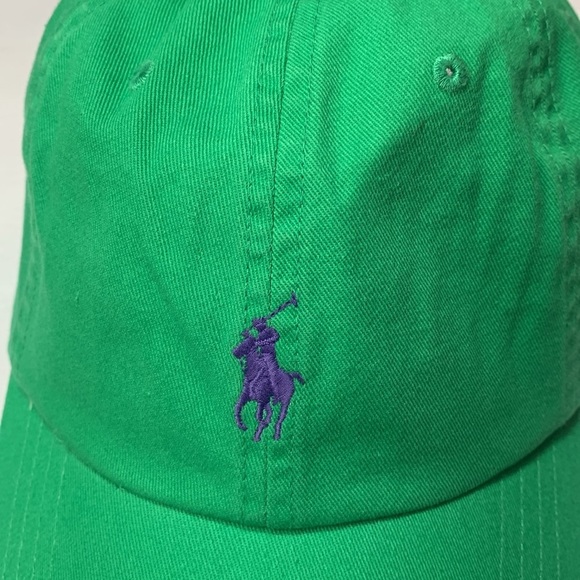 NWT Polo Ralph Lauren Cotton Chino Sports Cap Green - Picture 2 of 10